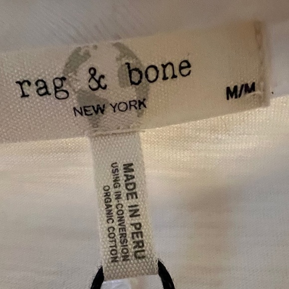 Rag & Bone Tee - The Slub Tee, Medium V-Neck in White, NWT - Picture 8 of 9